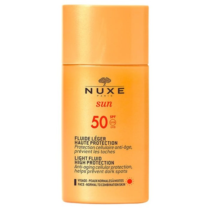 Nuxe-Light-Fluid-SPF50-High-Protection-Αντηλιακή-Αντιγηραντική-Κρέμα-Προσώπου-Κατά-των-Κηλίδων-για-Κανονικές